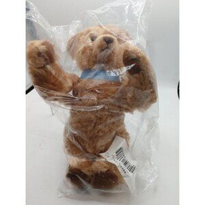 Steiff Limited Edition Teddy Bear 30 Mohair Zimt With Blue Ribbon & 2002 Medalli